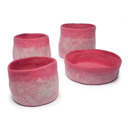 Calebasse en feutre M - ultra rose